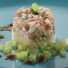 Peruanisches Ceviche mit Eglifilets und Limetten